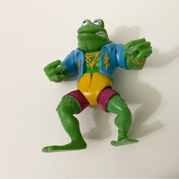 Vintage 1989 Teenage Mutant Ninja Turtles Genghis Frog Action Figure TMNT - Picture 11 of 16